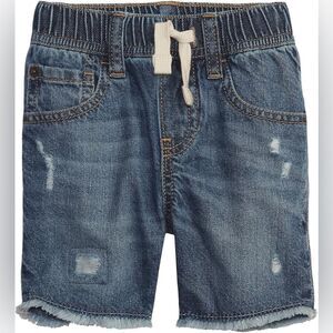 GAP Kids Girls Toddler Blue Denim Distressed 100% Cotton Pull-On Shorts. 3. 3T.